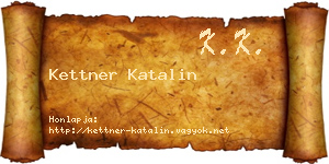 Kettner Katalin névjegykártya